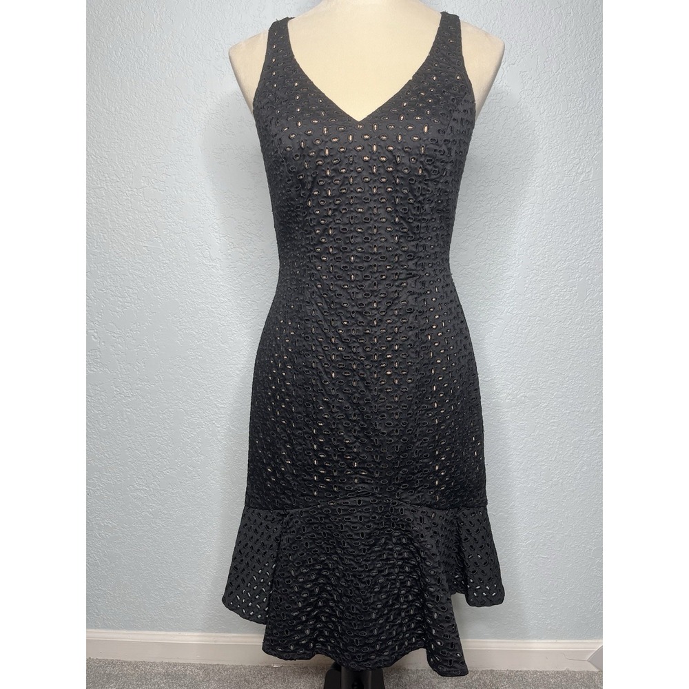 Chetta B.‎ By Sherrie Bloom Peter Noviello Black Eyelet Sleeveless Dress 4